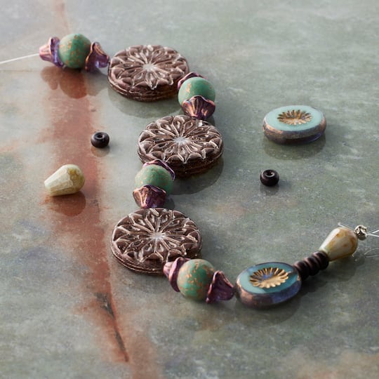 6 Packs: 25 ct. (150 total) Bronze Sunburst Czech Glass Bead Mix by Bead Landing™